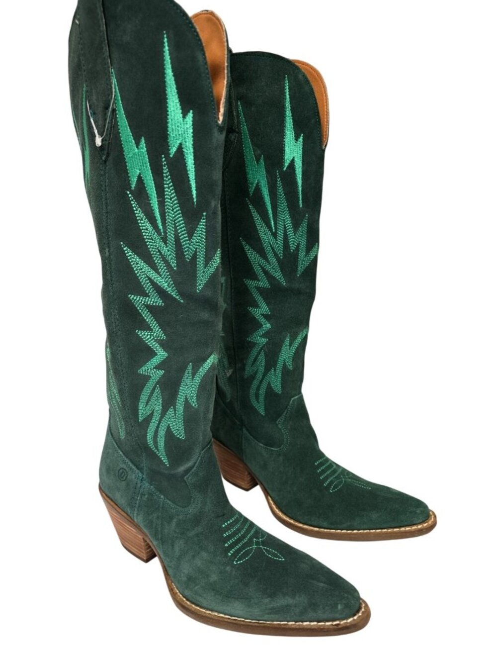Dingo Women's Thunder Road Leather Tall Western Boot DI597 Green Size 6.5M